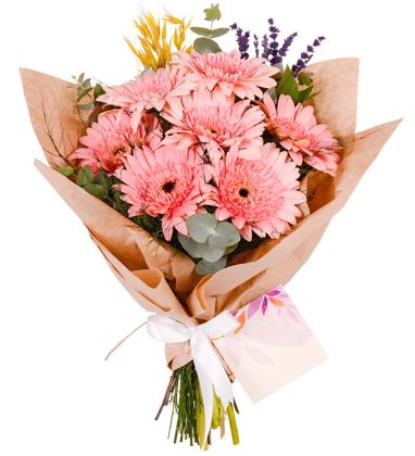 Şeker Pembe Gerbera Buketi